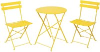 Ensemble de table et chaises pliantes en métal pour patio extérieur, bistro, camping, jardin, meubles portables