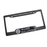 Cadre de plaque d'immatriculation surélevé et imprimé avec logo personnalisé noir bon marché Taille de voiture américaine