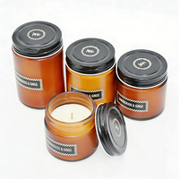 Bougie parfumée classique à l'arôme de parfum avec pot brun Grossiste Bougie parfumée sans fumée Décoration d'intérieur Hôtel SPA Bougie parfumée aromatique