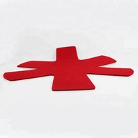 Sous-verres modernes en feutre de forme irrégulière, ronds, en polyester et coton, écologiques, résistants à la chaleur, pour la cuisine