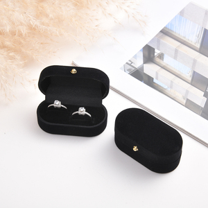 Elegant Velvet Double Slot <strong>Rings</strong> Jewelry <strong>Box</strong> Red Solid Color <strong>Ring</strong> Storage <strong>Box</strong> Velvet <strong>Proposal</strong> Pair <strong>Ring</strong> <strong>Box</strong> for Couple - Product Image 5