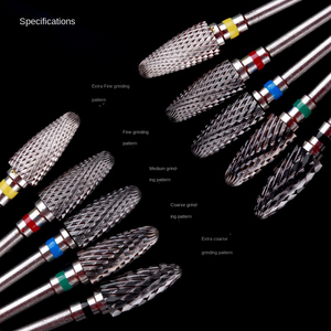 Colored Tungsten Carbide Nail Drill Bit Gel <b>Polish</b> Removal Cuticle Cleaner Dead Skin Pedicure Polishing Tool - Product Image 2