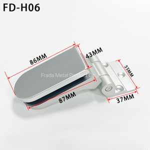 Accesorios de baño modernos, bisagras de puerta de cristal de ducha de aluminio de esquina cuadrada de 360 grados, bisagra de cristal de baño de acero inoxidable - Product Image 6