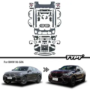 Kit carrozzeria per <span class=keywords><strong>BMW</strong></span> <span class=keywords><strong>X6</strong></span> <span class=keywords><strong>G06</strong></span> aggiornamento modificati in X6M stili Body kit paraurti anteriori e posteriori 1:1 Design accessori auto - Product Image 1