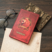 Nouveau carnet à couverture rigide rouge rétro sur le thème du hérosisme transfrontalier, personnalisé et créatif, 98 feuilles, à feuilles mobiles, cadeau