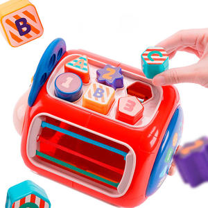 Cube d'activités pour bébé, jouet sensoriel Montessori, trieur de formes, jouet en plastique pour enfants de 1 à 2 ans, jouet éducatif à tirer, jouet occupé - Product Image 5