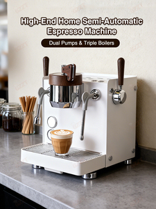 Pompes italiennes doubles Machines à expresso semi-automatiques à triple chaudière Machine à café expresso 58mm Cappuccino Latte Machine à café - Product Image 6