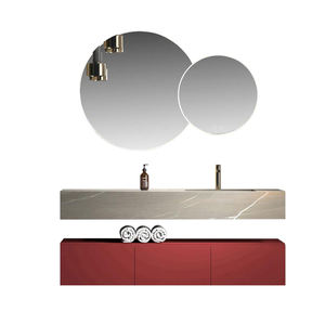 Tocador colgante <span class=keywords><strong>de</strong></span> pared con Doble espejo para baño, Mueble <span class=keywords><strong>de</strong></span> diseño Led con Doble espejo - Product Image 6