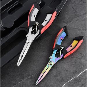 <b>Fishing</b> Plier Stainless Steel 420 Rubber Plastic Handle Durable For <b>Lure</b> Hook Cutter PE Line Cutting Tackle Gear - Product Image 3
