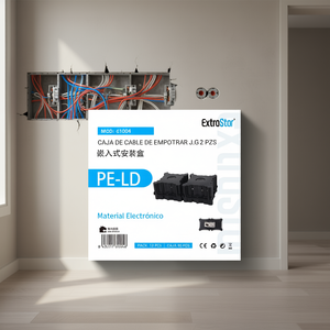 Boîte de montage encastrée minimaliste et durable ExtraStar PE-LD 2PZS pour la gestion des câbles en intérieur - Product Image 3