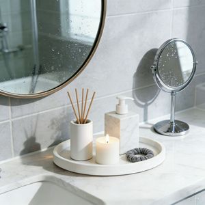 Multifunktionales Silikon-Badezimmer-Tablett für Waschtisch und Kommode, Couchtisch-Deko, Duftkerzen- und Parfüm-Organizer - Product Image 3