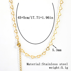YWXS Ingrosso 10 pz/set Catena 1.5mm 2mm 45cm in Acciaio Inossidabile Oro 18k Argento, Catena a O, Catena con Perline, Accessorio per Collana Fai da Te, Gioielli - Product Image 6