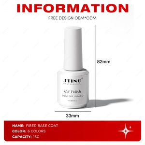 JTING Factory - Base de Fibra Profesional para Uñas, 6 Colores, Rosa Nude, Esmalte de Gel, Diseño Personalizado, Marca Privada, Esmalte de Uñas en Gel - Product Image 2