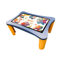 Mesa Táctil de 43 Pulgadas con Altura Ajustable Manualmente, Mesa de Juego y Aprendizaje Sensorial para Niños con Superficie Interactiva para Jardín de Infancia