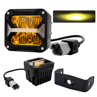 Luz de Trabajo LED para Todoterreno, 12V, IP67, Impermeable, Forma de Cubo, 90W, Ámbar, DRL, 3000K, Láser, para Jeep 4x4, SUV, Foco Exterior para Automóvil