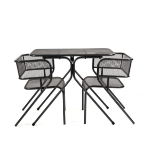 Garden Patio <span class=keywords><strong>Bistro</strong></span> Sets 3 piezas Marco de acero <span class=keywords><strong>Bistro</strong></span> Mesa y sillas <span class=keywords><strong>Bistro</strong></span> Juego de 2 para Patio trasero Negro con polvo negro - Product Image 3