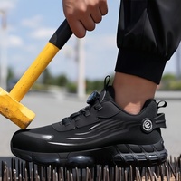 Chaussures de sécurité industrielles robustes à embout d'acier anti-perforation et anti-écrasement, bottes de travail rotatives décontractées pour hommes, chaussures de sécurité CE pour hommes