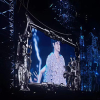 Pantalla LED Transparente para Exteriores, Pantalla LED de Alquiler para Interiores, Fondo de Escenario, Fondo de Eventos, Muro de Video Digital, Malla