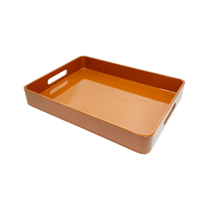 Minimalist Solid Color Lacquer Tray, Sleek Wooden Vanity Organizer Platter for Bedroom Bathroom - Product Image 5