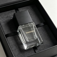 Flacons de parfum carrés en verre premium de 50 ml avec bouchon miroir doré, flacon vaporisateur de parfum de 30 ml à marque privée, vente en gros en vrac