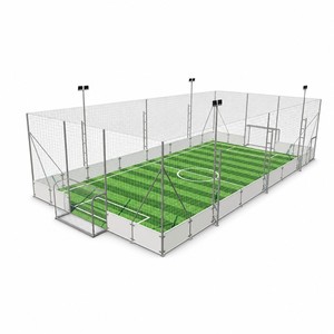 <span class=keywords><strong>Cancha</strong></span> <span class=keywords><strong>de</strong></span> Fútbol Sala Personalizada <span class=keywords><strong>de</strong></span> 10x20m, 6m <span class=keywords><strong>de</strong></span> Altura, Tablero <span class=keywords><strong>de</strong></span> HDPE, <span class=keywords><strong>Malla</strong></span> <span class=keywords><strong>de</strong></span> Fútbol, Techo con Red Anti-Escapes <span class=keywords><strong>de</strong></span> Balones, Columnas Reforzadas, LED - Product Image 3