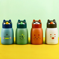 L11 Bouteille d'eau en verre 360ML Creative Portable Cartoon Animals Cute Cat Duck Pattern Handy Glass Tumbler Cup for Students Gift