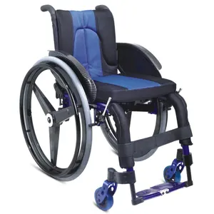 Sport pieghevole ultraleggero di alta qualità e manuale attivo per sedie a rotelle comodo e confortevole