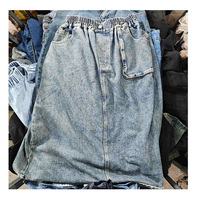 Grosir Pakaian Ukay Bale Rok Denim Panjang Wanita Preloved Berkualitas Tinggi Rok Jeans Wanita Grade-A Pakaian Bekas Pilihan Tangan
