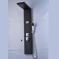 Colonne de douche murale intelligente en acier inoxydable 304 brossé nickel avec jets de massage en cascade pour salle de bain