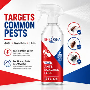 <span class=keywords><strong>Spray</strong></span> Natural Seguro <span class=keywords><strong>para</strong></span> el Control de Plagas SHEOSEA 12oz, Elimina Rápidamente Hormigas/<span class=keywords><strong>Cucarachas</strong></span>/Moscas en Interiores/Exteriores, Aroma Fresco Suave, Fácil de Agitar - Product Image 4