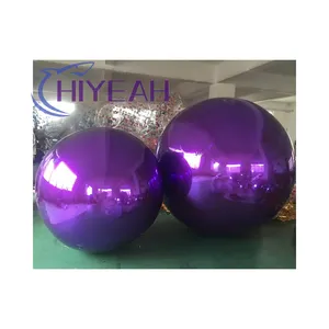 Decorativo inflável cromado bola espelho metálico balões grandes bolas brilhantes infláveis