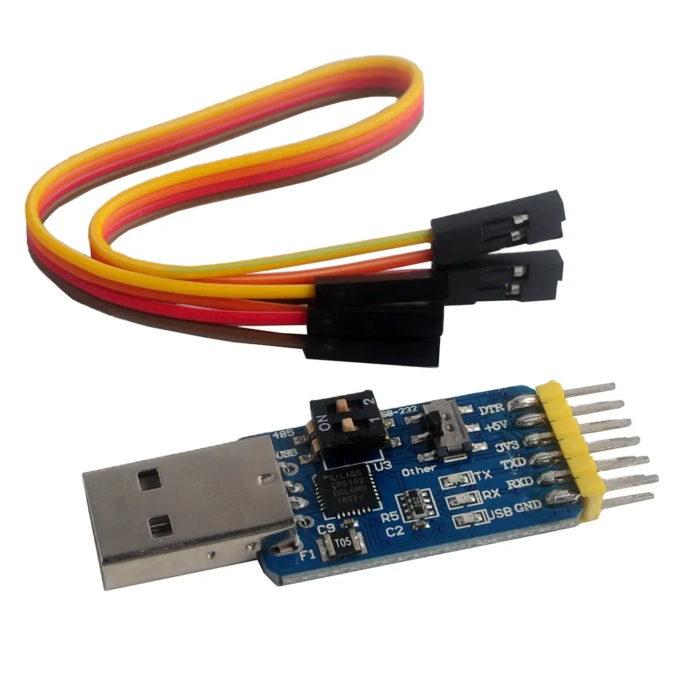 (Elektronik bileşenler) USB TTL RS485 3.3V 5V 6 in 1 CP2102 seri modülü