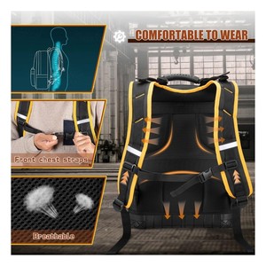 <strong>Heavy</strong> <strong>Duty</strong> Portable Contractor Working Kit Bag Rugged Multi-pockets Painting Tool <strong>Backpack</strong> - Product Image 3