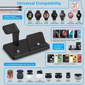 Estación de Carga en Oferta para Samsung Z <span class=keywords><strong>Flip</strong></span> Fold 3 en 1, Base de Carga Inalámbrica Rápida Tipo C para Galaxy Watch 5 <span class=keywords><strong>Pro</strong></span> Buds - Product Image 5
