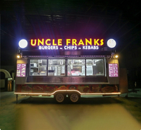 Remorque de restauration entièrement équipée, camion de cuisine mobile USA, chariot à pizza, chariot à hot-dogs, caravane à kebab, cuisine mobile