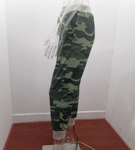 Nuovi <span class=keywords><strong>Pantaloni</strong></span> Casual da <span class=keywords><strong>Donna</strong></span> Stile Europeo e Americano, Traspiranti, Lunghezza <span class=keywords><strong>alla</strong></span> <span class=keywords><strong>Caviglia</strong></span>, Vestibilità Ampia, Stampa Mimetica Tie-Dye con Lacci - Product Image 6