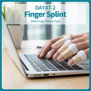 Orthèse en plastique personnalisable pour la protection des doigts en cas de fracture, avec fermeture auto-agrippante réglable, pour l'exercice physique - Product Image 1