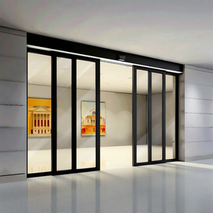Porte coulissante bi-pliante en aluminium et verre à double vitrage imperméable personnalisée - Product Image 1