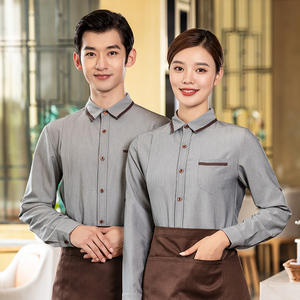 Uniforme Personalizzata <span class=keywords><strong>per</strong></span> Camerieri di Bar, Caffetterie, Cucine e Ristoranti, Camicia con Bottoni <span class=keywords><strong>per</strong></span> Personale Alberghiero e di <span class=keywords><strong>Ristorazione</strong></span> - Product Image 1