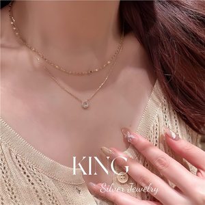 KING Small U Horseshoe S925 Sterling Silver Plated Gold Moissanite Necklace Bracelet <b>Ring</b> Set Unisex Everyday Wear - Product Image 4
