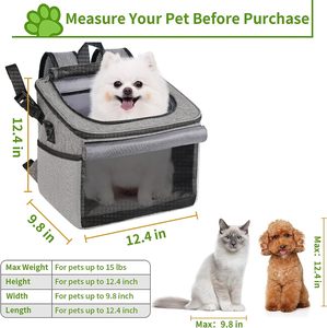 Bán Hàng Nóng Nhỏ Nhanh Chóng Phát Hành Grey Phía Trước Con Chó Tàu Sân Bay Gói Pet <span class=keywords><strong>Dog</strong></span> Tàu Sân Bay Ba Lô Xe Đạp - Product Image 3