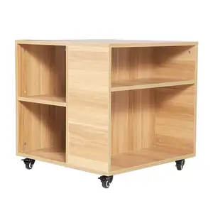 Office Printer Shelf Stand Mobility Wooden Work Cart Office Furniture Accessories Office Filing Cabinet