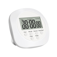 Réveil numérique à compte à rebours avec affichage LCD et fonction magnétique Minuterie visuelle de cuisson en plastique pour l'étude Travail Enseignement Flip Cube