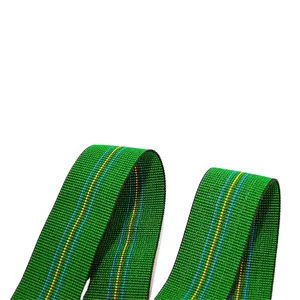 OUTONG Factory Direct Sales 5 cm Width Sofa Printed Polyester PP Upholstery Elastic Webbing Band Stripe Strap