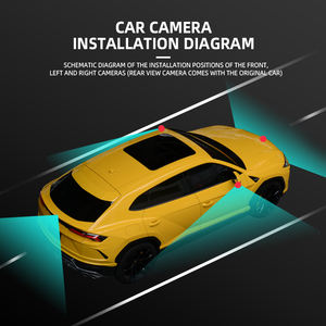 Sistem Kamera Mobil <span class=keywords><strong>3</strong></span> Buah 1 Kamera Pandangan Depan dan <span class=keywords><strong>2</strong></span> Kamera Pandangan Samping untuk Volkswagen Honda Toyota Buick Ford KIA Hyundai - Product Image 4