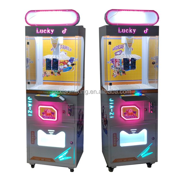 Coin Operated Lucky Clip Vending Machine, Keychain Prize Game Machine for Mall Cinema Amusement Park