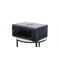Baie de serveur 4U à pièces détachées, 19 pouces, 240*530*400 mm, murale, armoire de centre de données en acier SPCC thermolaqué, en stock.