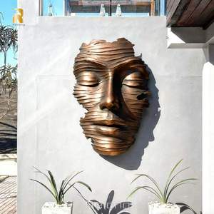 Scultura in Bronzo di Grande Formato con Volto, Design Personalizzato RELONG, <span class=keywords><strong>Arte</strong></span> Moderna da Parete per Decorazione - Product Image 6