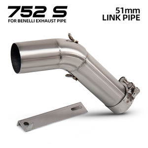 Para <span class=keywords><strong>Benelli</strong></span> 752 S 752 S, tubo de enlace medio modificado para escape de motocicleta, silenciador de conexión de interfaz de 51mm inoxidable, tubo medio de tipo corto - Product Image 2