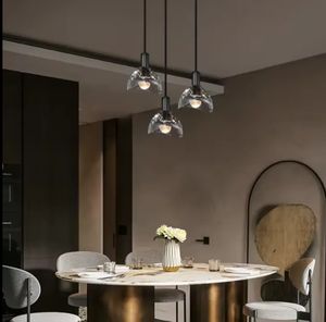 Light Luxury K9 Crystal Long Line <b>Black</b> <b>Lampshade</b> Pendant Light Kitchen Island Pendant Light - Product Image 4